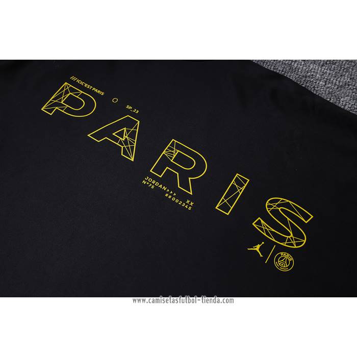 Chandal del Paris Saint-Germain Jordan 2023 2024 Manga Corta Negro - Pantalon Corto